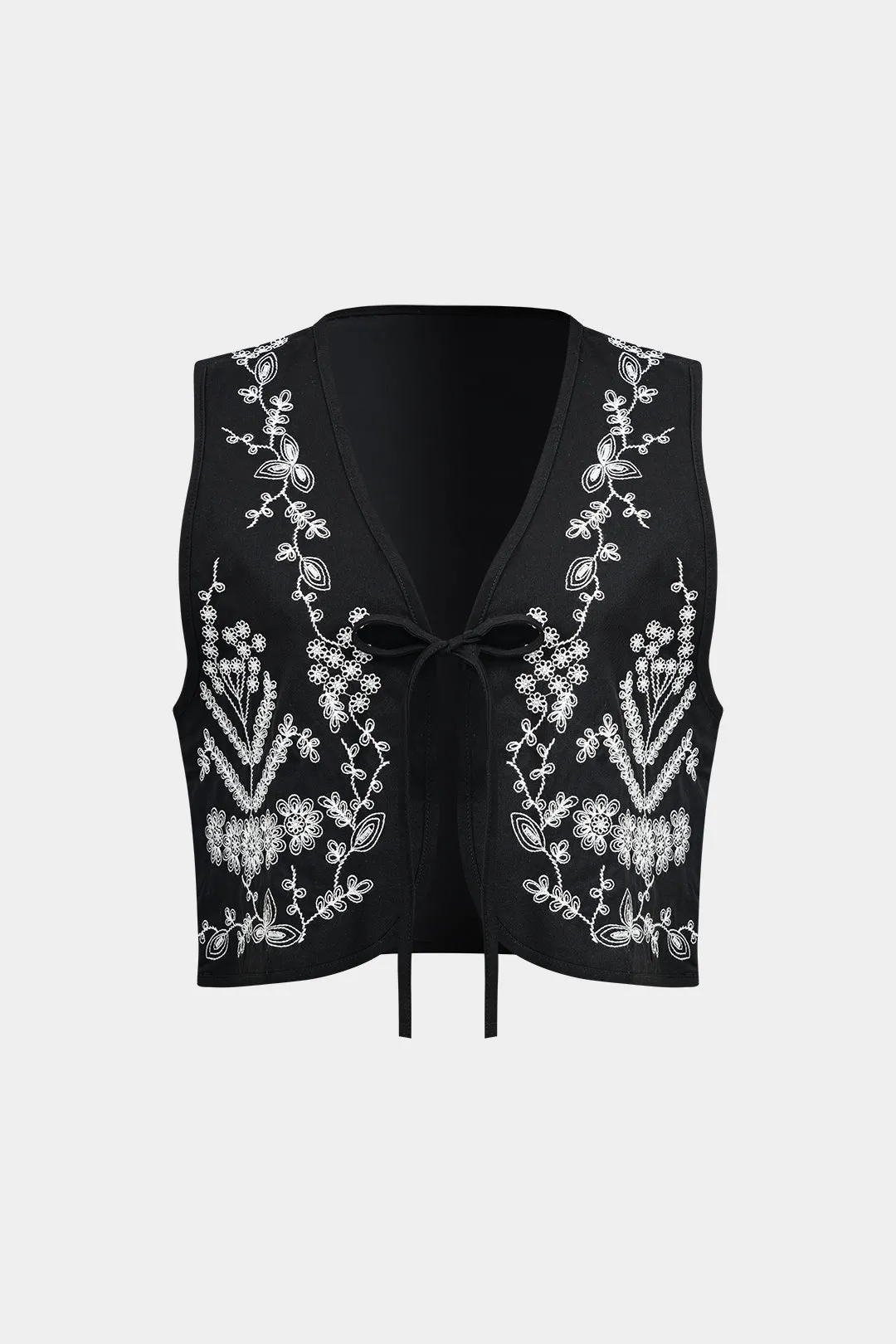 Broderi knude ærmeløs vest sold by Micas