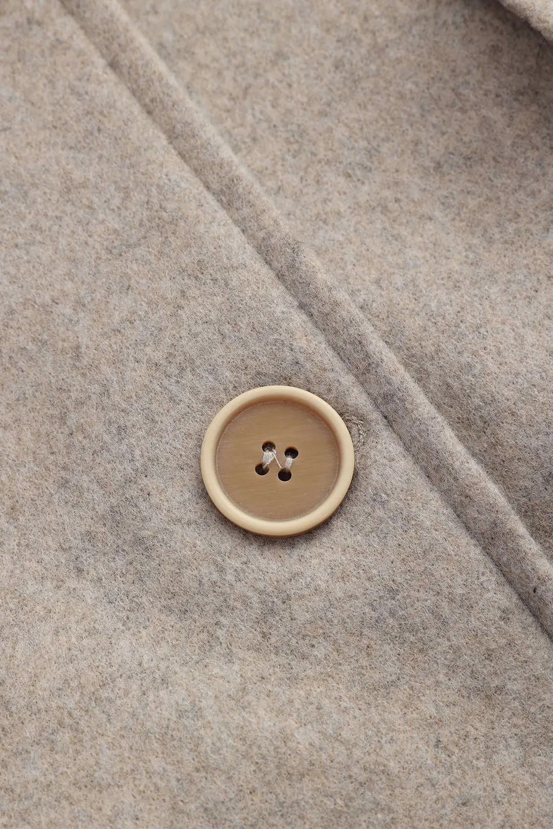 Faux Fur Tie-Up Button Long Sleeve Coat sold by Micas product image thumbnail 4