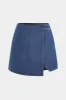 Denim Metallic Zipper Skirt sold by Micas