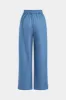 Denim Asymmetrical Button V-Neck Sleeveless Tank Top And Pleated Trousers sold by Micas