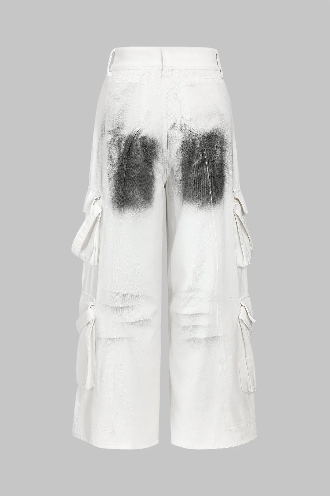 Tie Dye Denim Pocket Button Cargo Jeans sold by Micas product image thumbnail 2