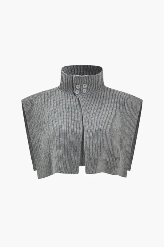 Knitted Button Mock Neck Tank Top sold by Micas