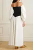 Patchwork Off Shoulder Long Sleeve Midi Dress sold by Micas