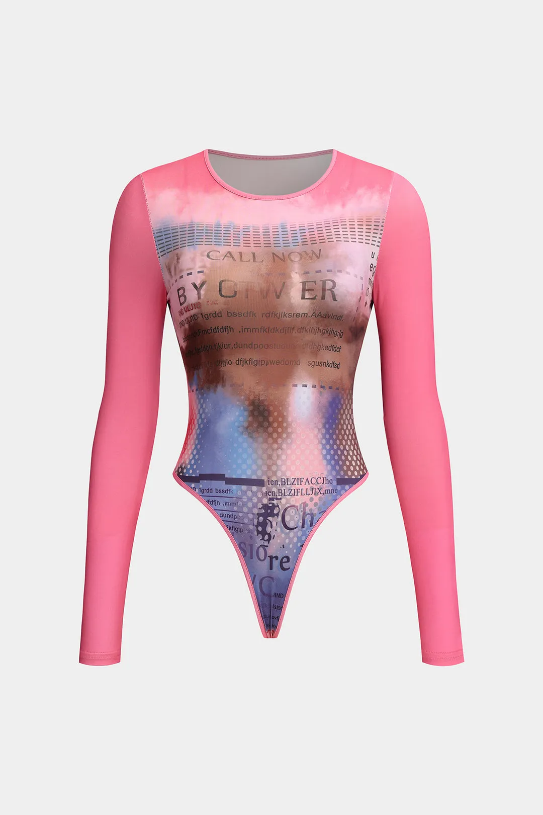 Bogstavprint rund hals langærmet bodysuit sold by Micas