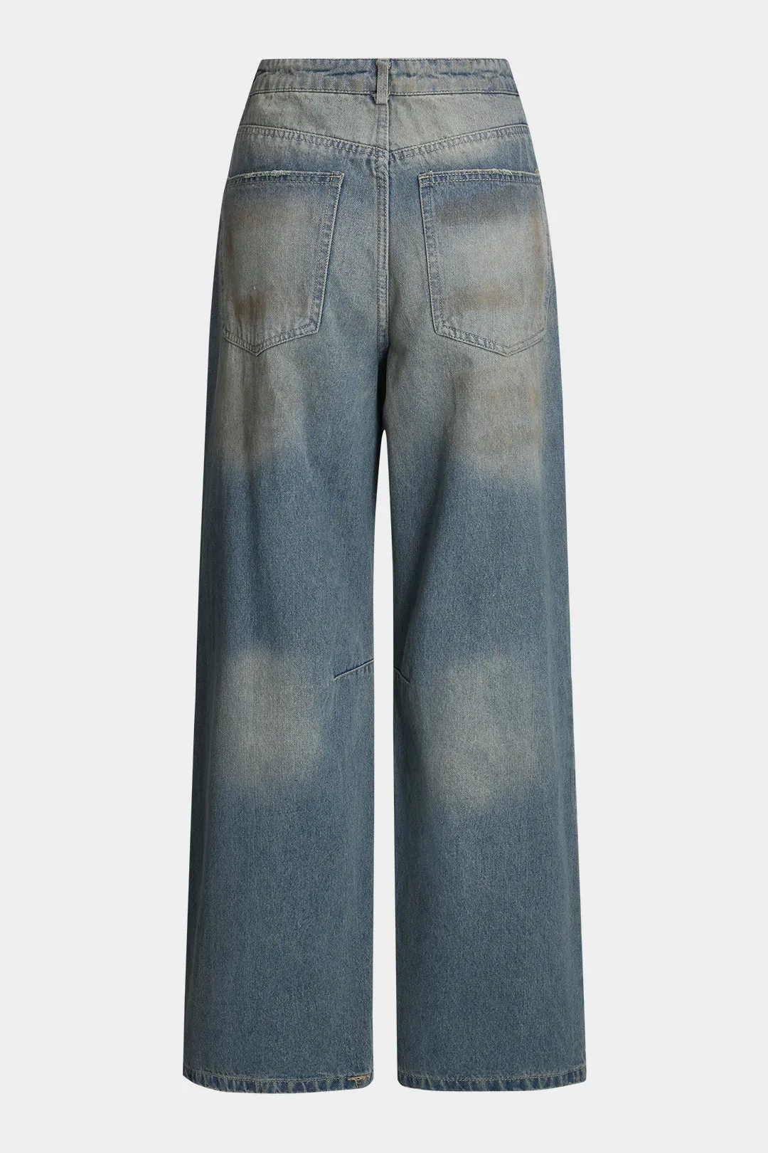 Denim knap lomme brede ben jeans sold by Micas product image thumbnail 2