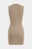Sweater Cut Out Ring Zipper Round Neck Sleeveless Dress sold by Micas