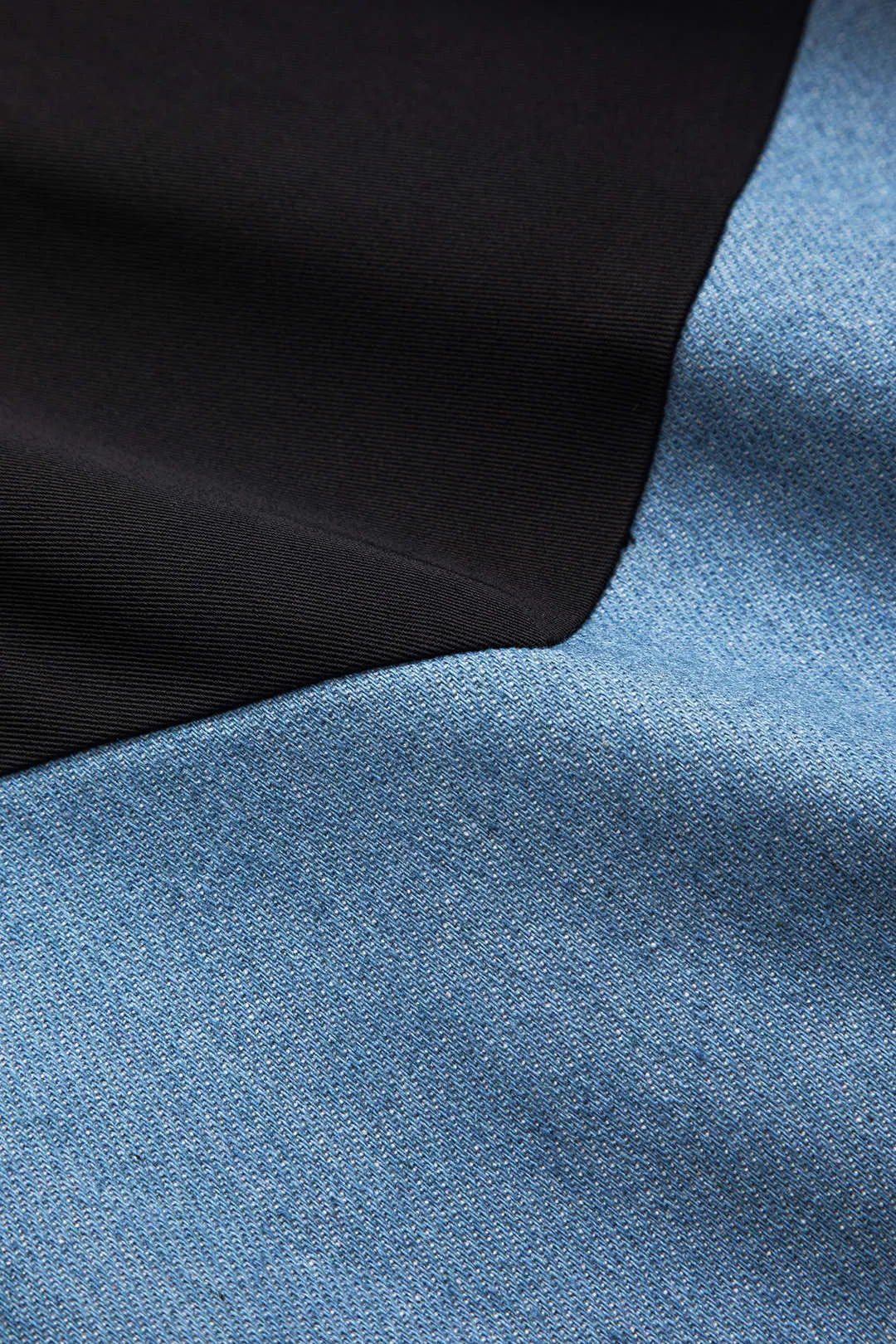 Plus størrelse denim høj talje patchwork brede ben bukser sold by Micas product image thumbnail 3