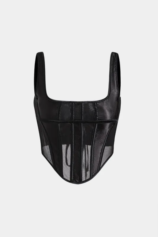 Patchwork stroppet korset cami top sold by Micas