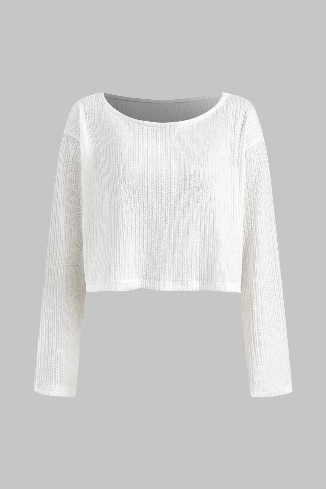 Bådhals Langærmet top og trækker shorts sleepwear sæt sold by Micas product image thumbnail 3