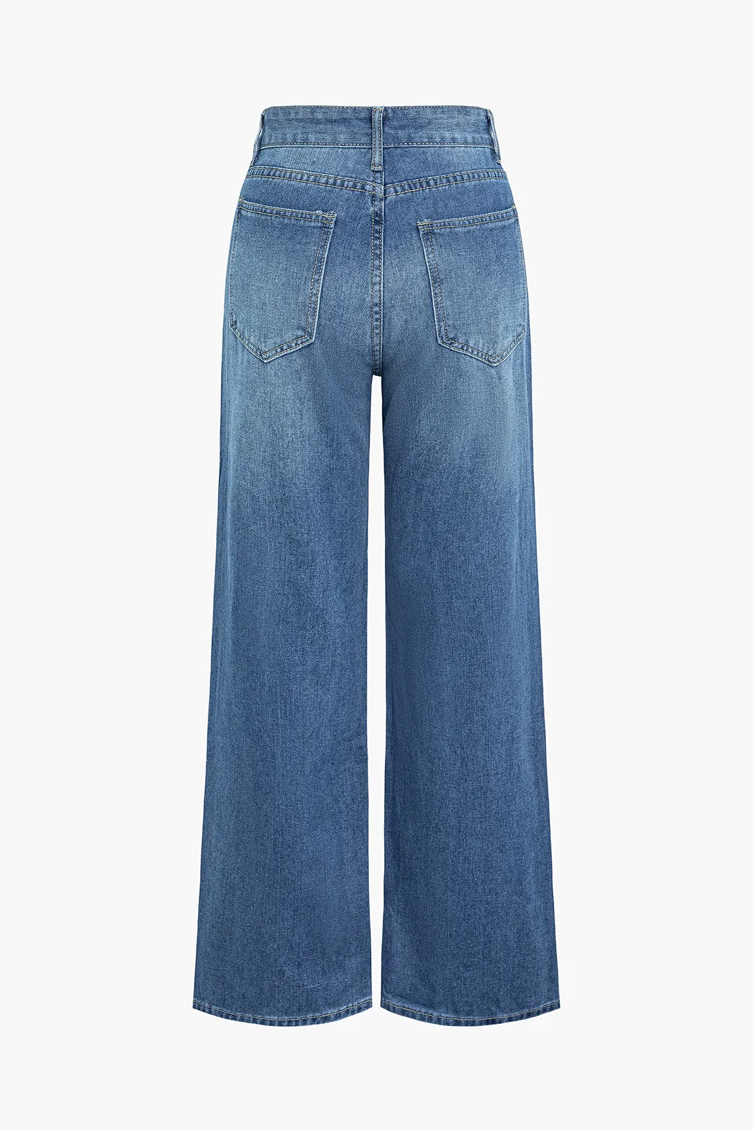 Denim vaskede rippede lynlås lomme jeans sold by Micas product image thumbnail 2