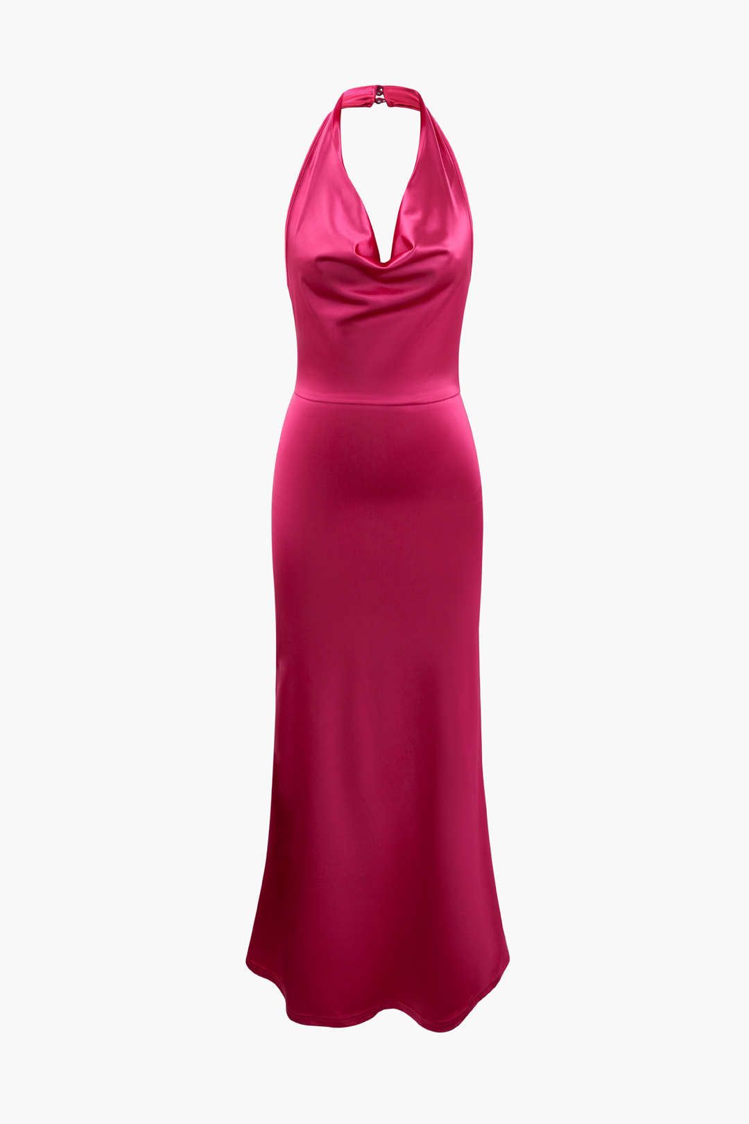 Halter Neck Satin Maxi Dress sold by Micas