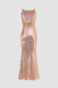 Sequin Backless Maxi Dress sold by Micas