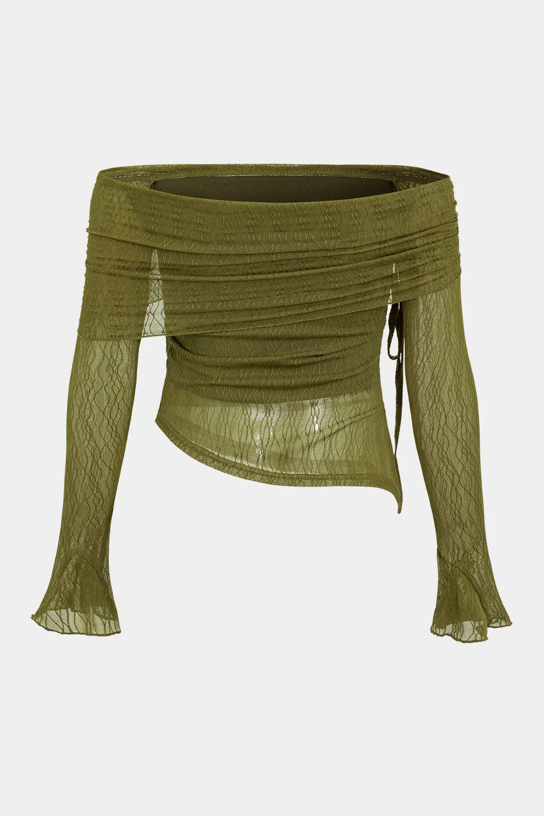 Plus størrelse off skuldertrækninger langærmet top sold by Micas product image thumbnail 2