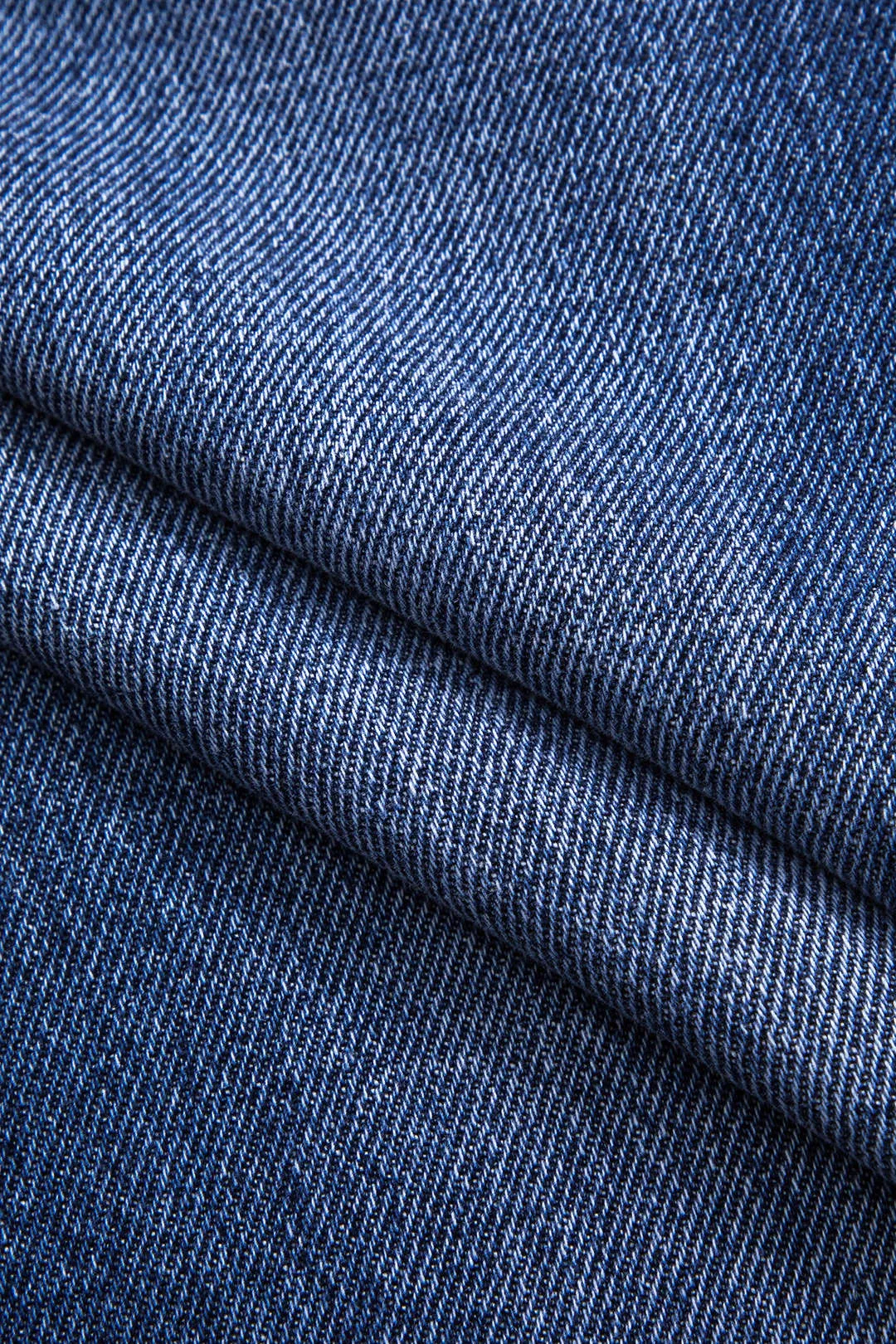 Denim patchwork -knaplomme bælte jeans sold by Micas product image thumbnail 5