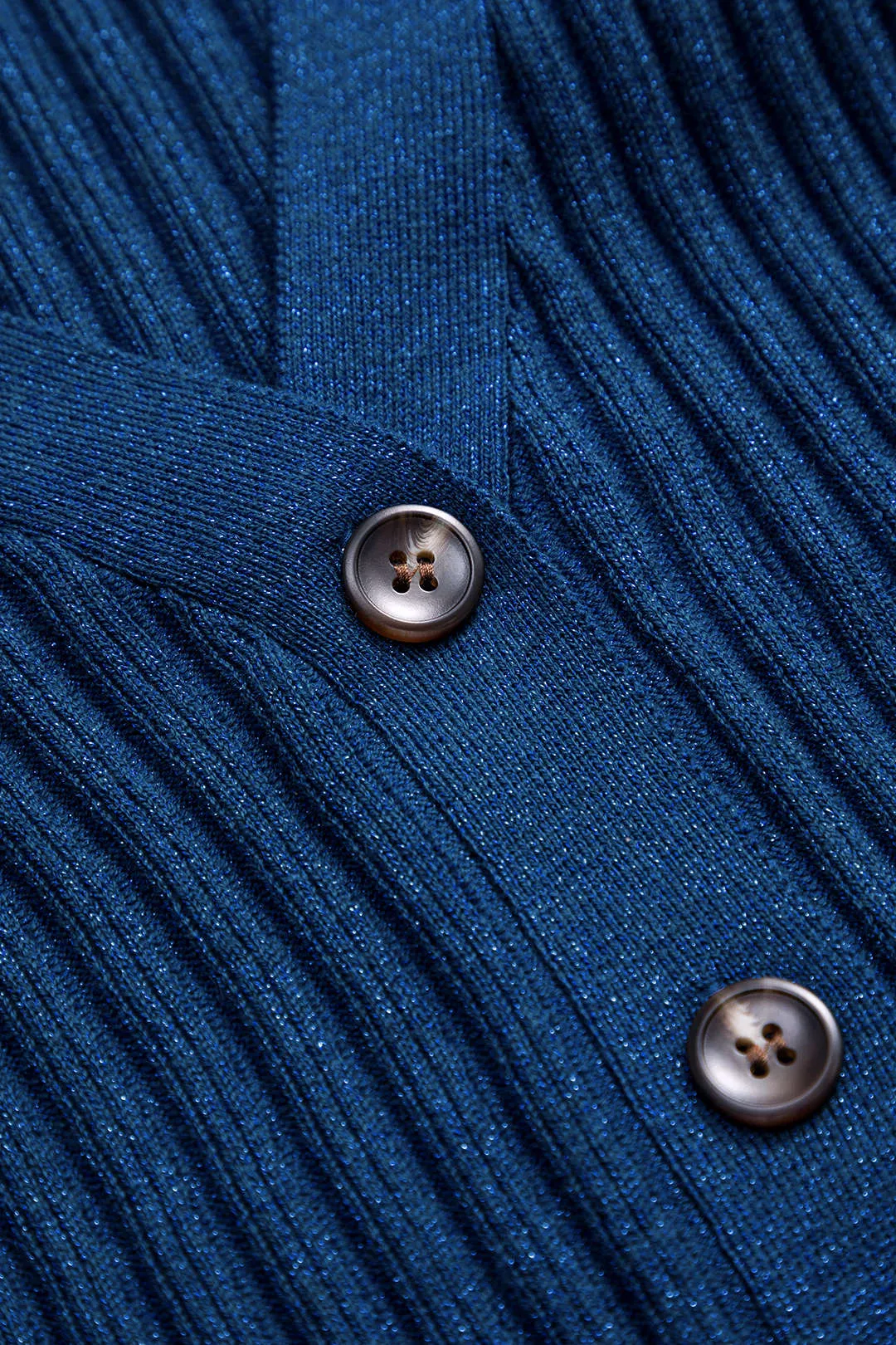Knit Button V-Neck Long Sleeve Cardigan sold by Micas product image thumbnail 3
