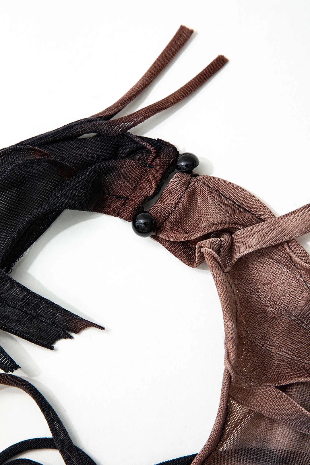 Plus størrelse slips farvestofprint slips front halter hals mini kjole sold by Micas product image thumbnail 4