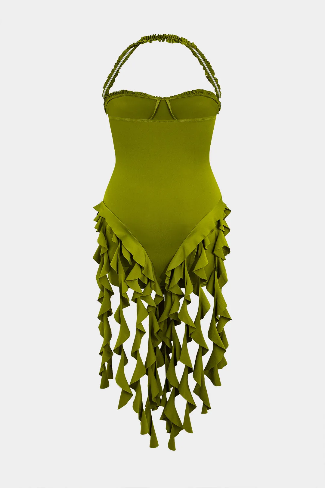 Plus størrelse halter hals rygfri mini kjole sold by Micas product image thumbnail 2