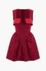 Button Zipper Ruched Sleeveless Mini Dress sold by Micas