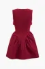 Button Zipper Ruched Sleeveless Mini Dress sold by Micas