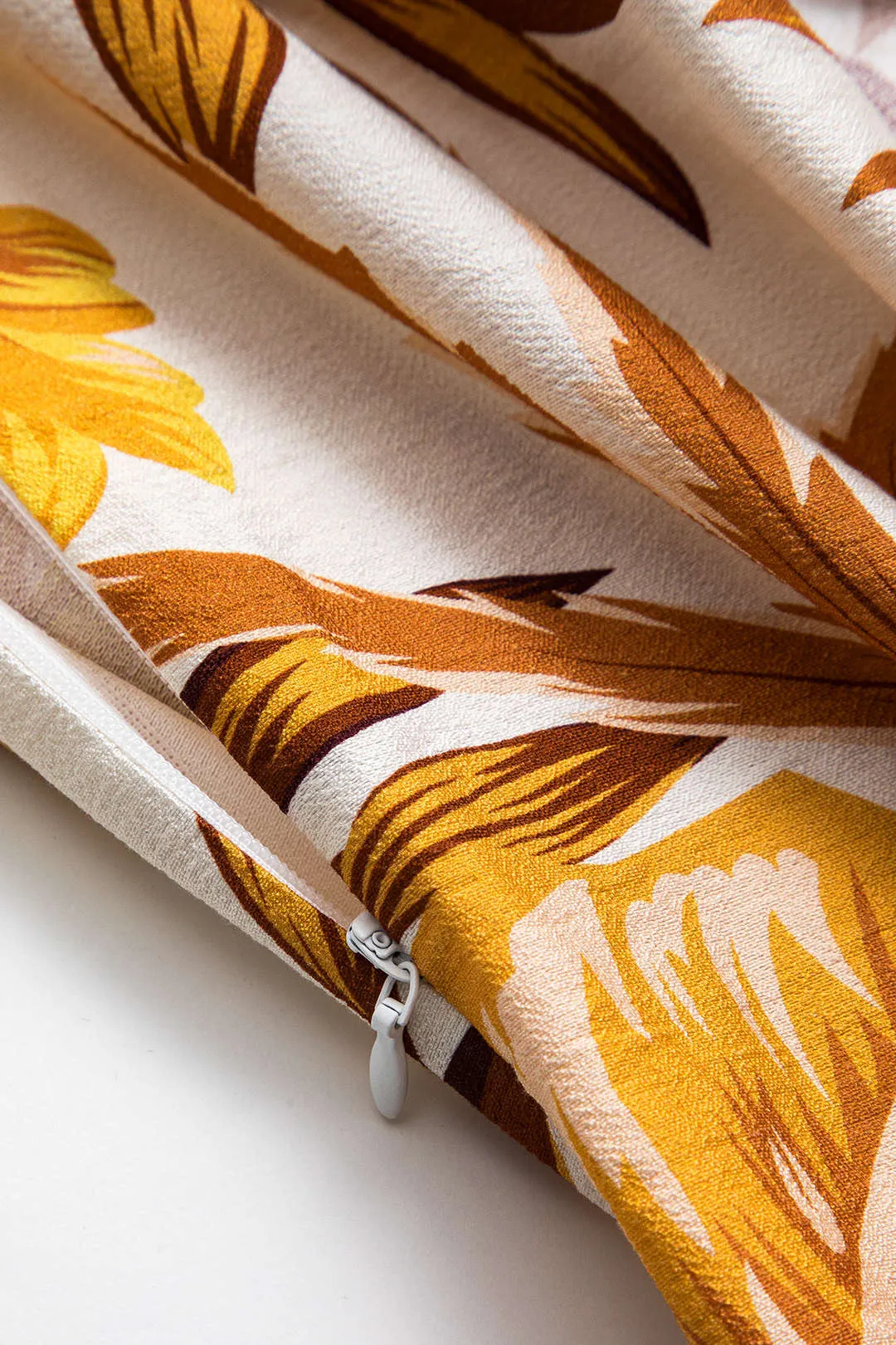 Leaves Print Ruffle Slip Mini Dress sold by Micas product image thumbnail 5