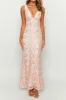 Floral Print V-Neck Backless Sleeveless Maxi Dress sold by Micas