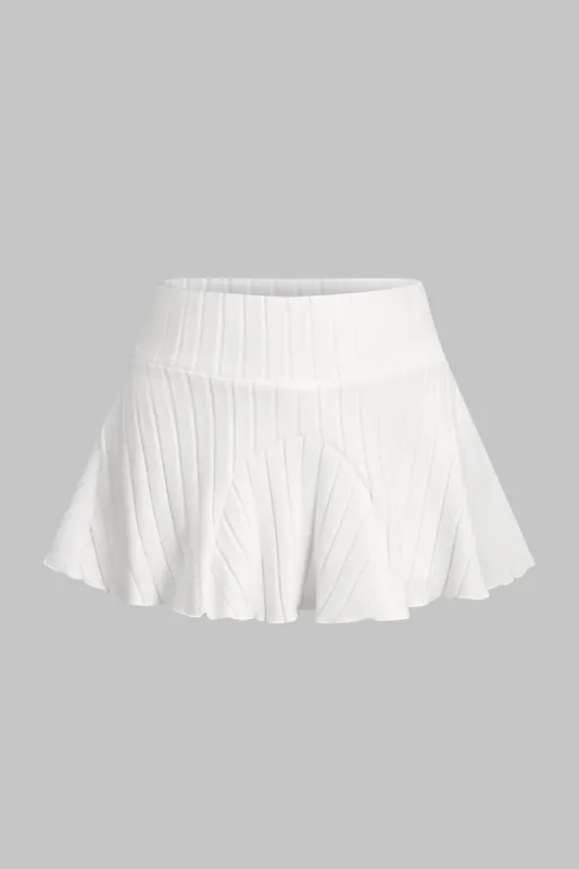 Ruffle puff hem nederdel sold by Micas