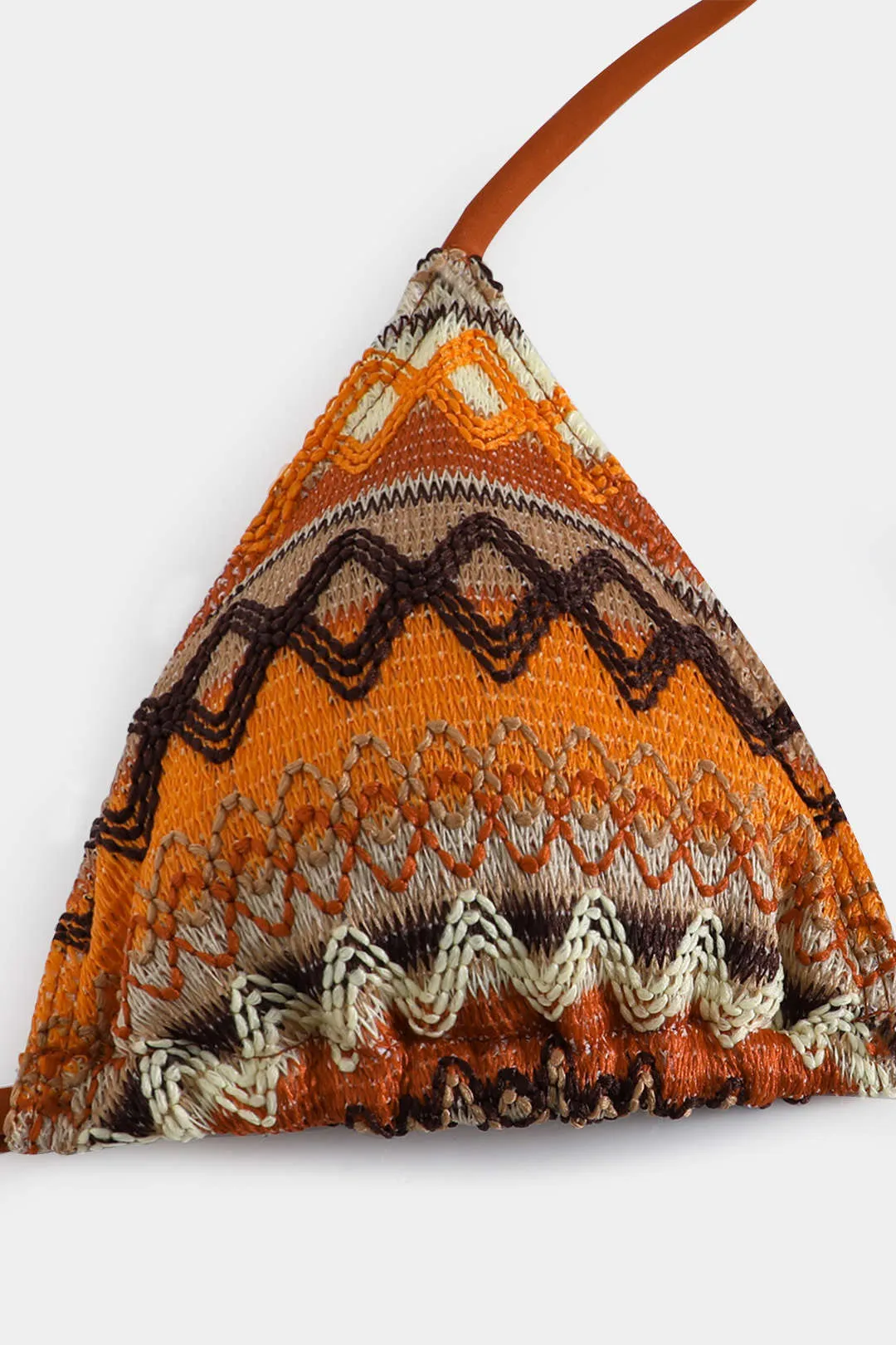 Bohemian Stripe Jacquard Tie Up Bikini Set sold by Micas product image thumbnail 3