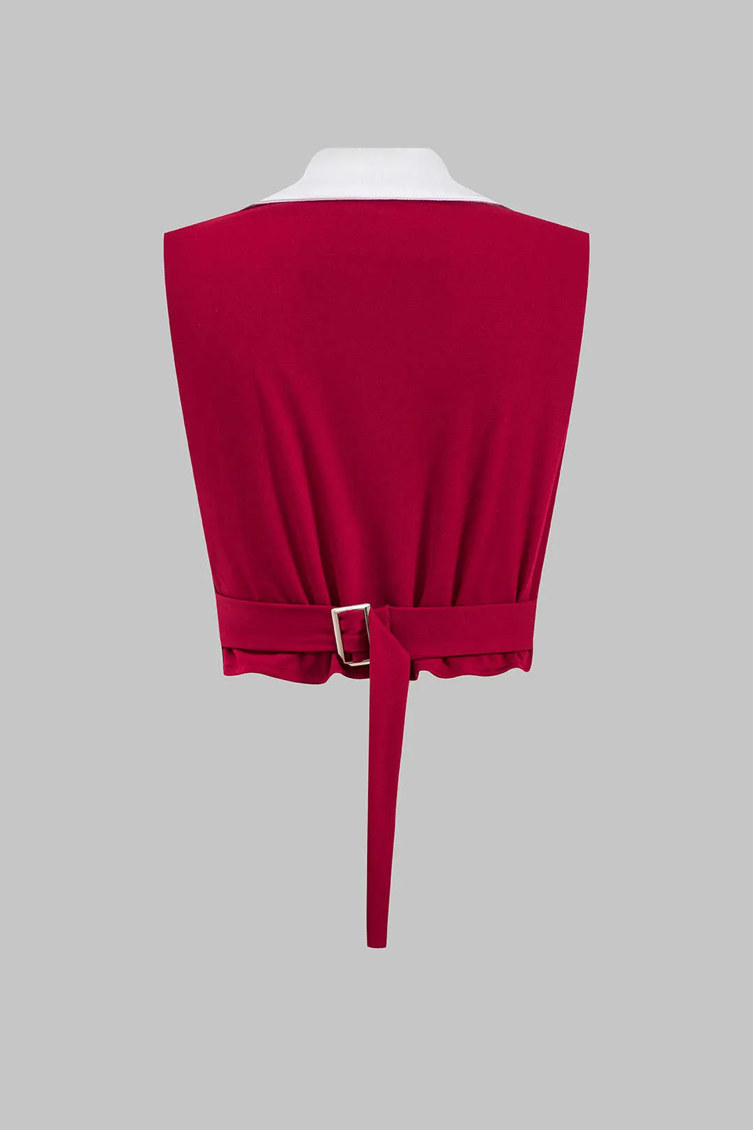 Patchwork -knap slips ærmeløs top og lynlås lomme bukser sæt sold by Micas product image thumbnail 4