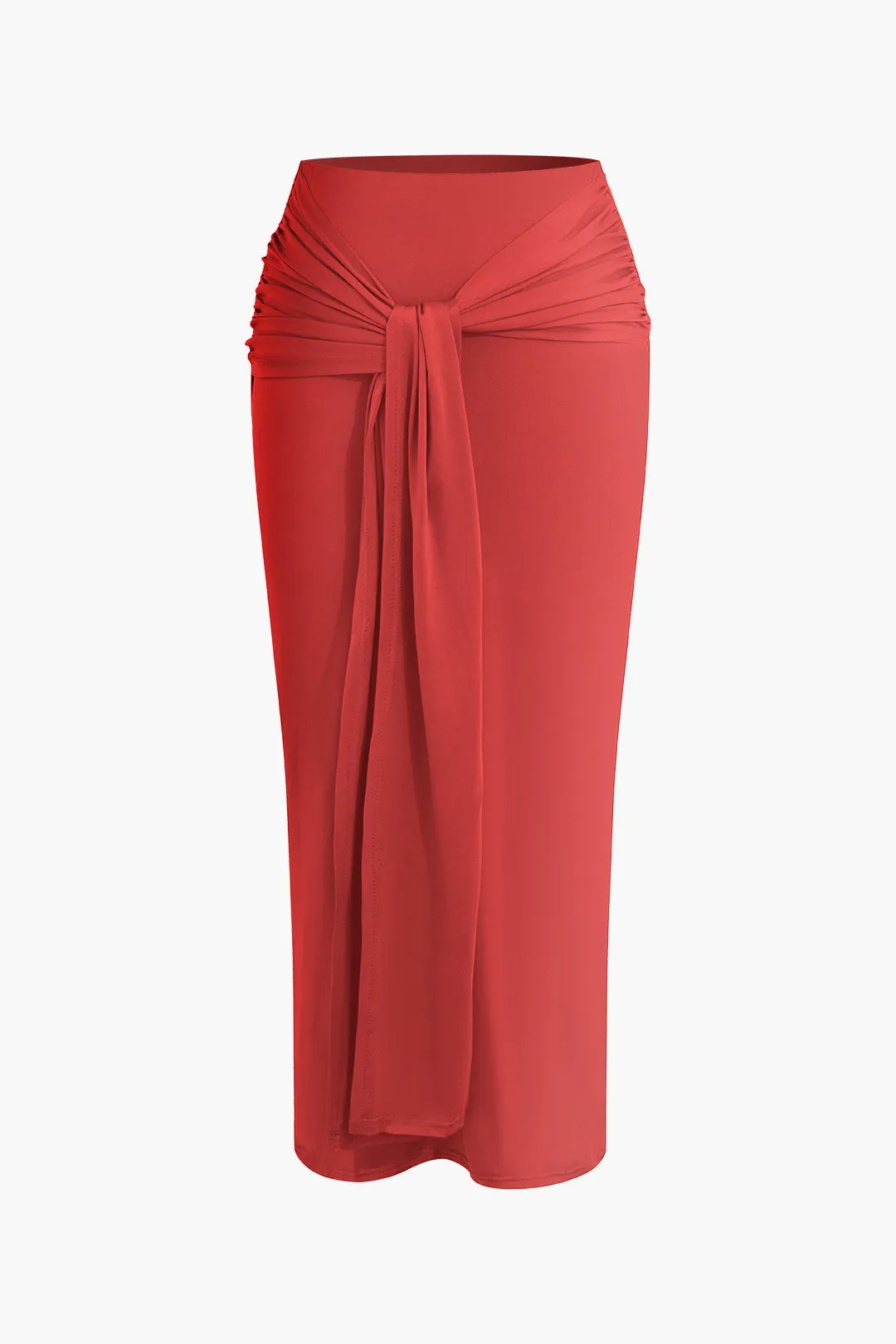 Mock hals ærmeløs top og slips forreste nederdel sæt sold by Micas product image thumbnail 4