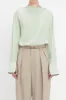 Ruched Knotted Long-Sleeve Shirt sold by Micas