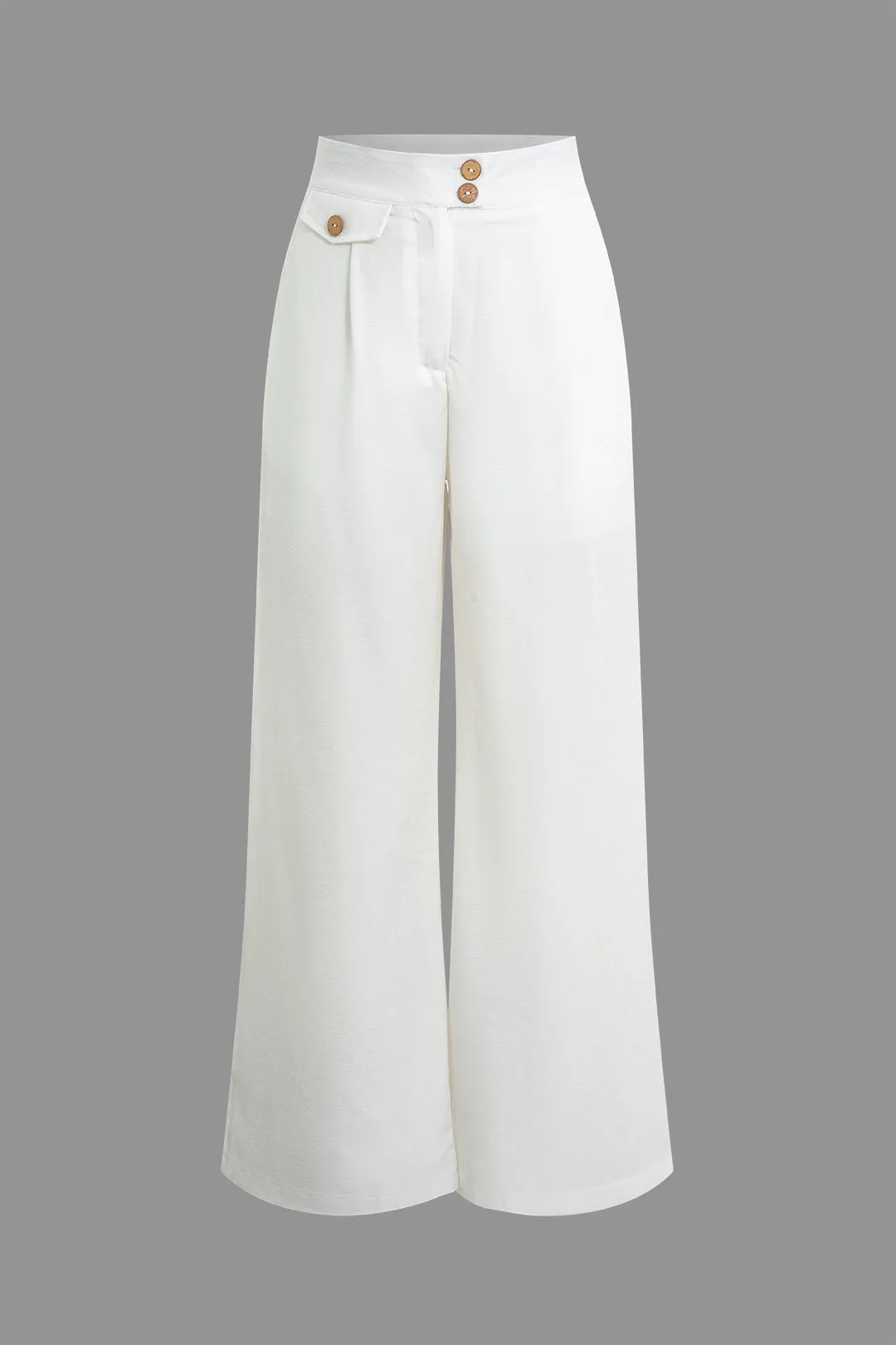 Linneknap lomme ærmeløs tank top og bukser sæt sold by Micas product image thumbnail 5