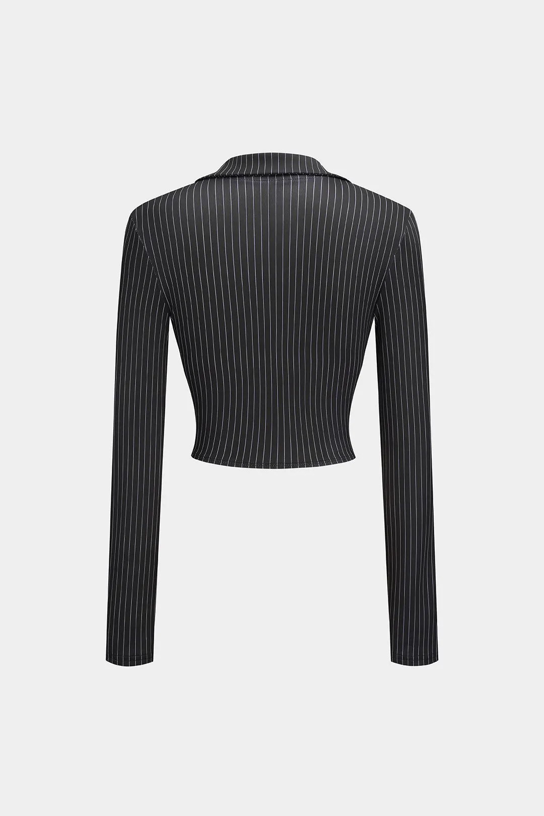 Stripes V-hals langærmet top og høje talje bukser sæt sold by Micas product image thumbnail 3