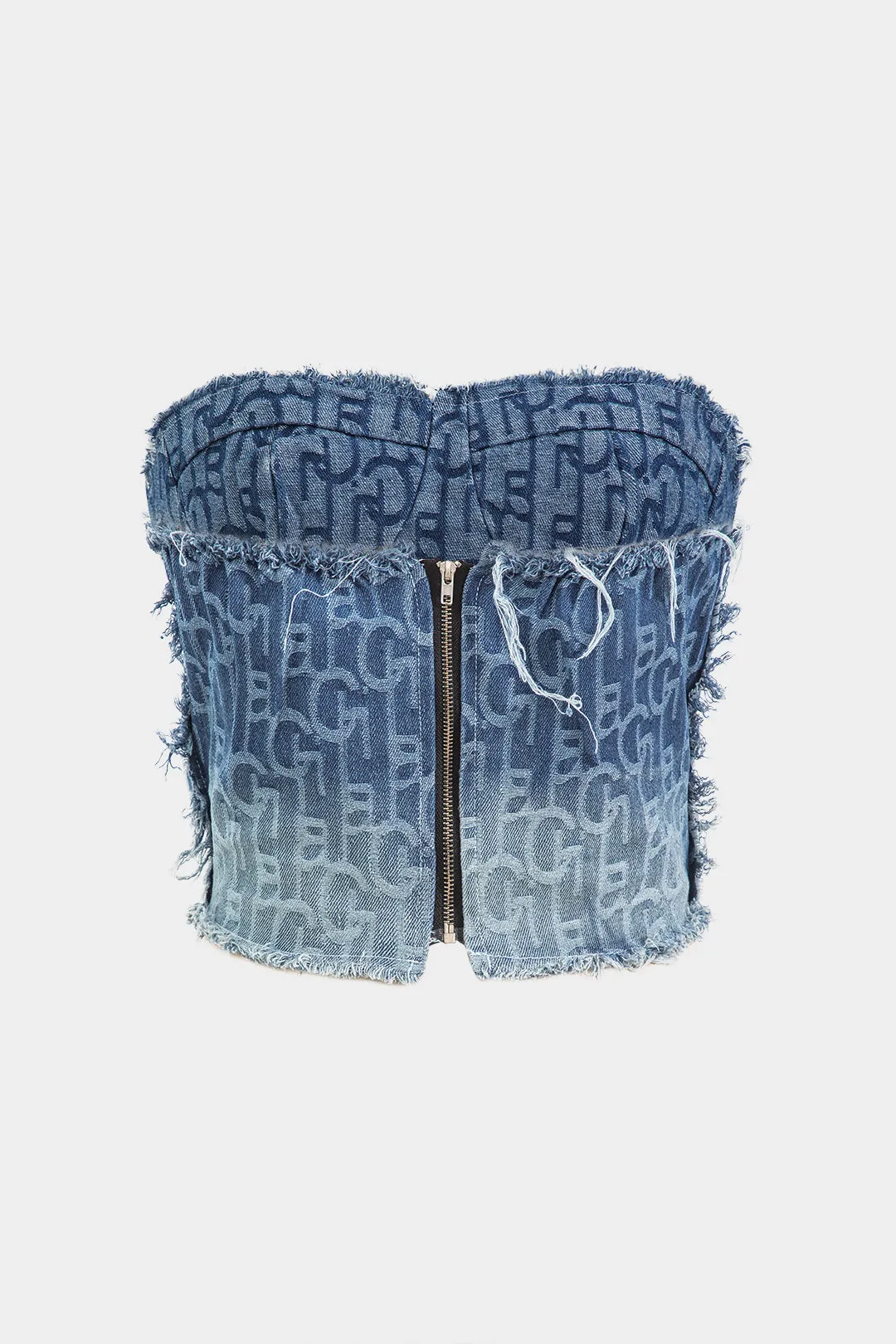 Denim lynlås tank top og knaplomme jeans sold by Micas product image thumbnail 3