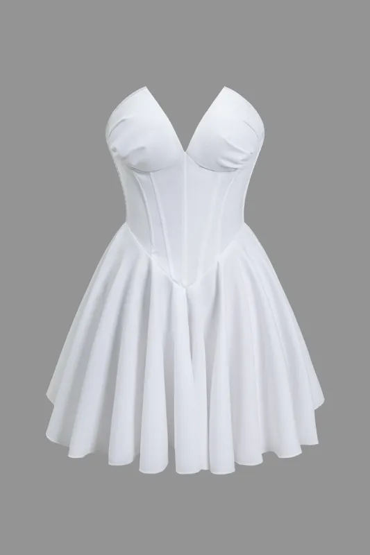 Ruched Bustier Corset Strapless Mini Dress sold by Micas