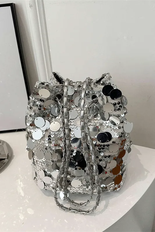 Sequin Chain Strap Cross-body taske sold by Micas
