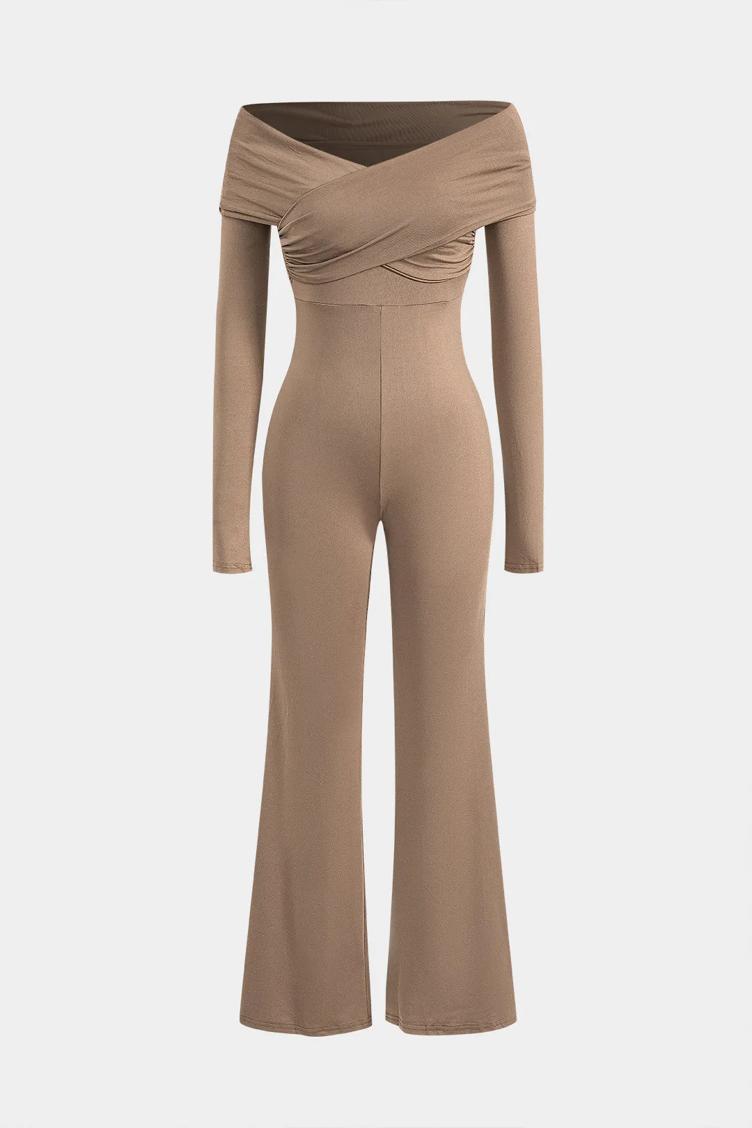 RUCHED krydsede skulderen langærmet jumpsuit sold by Micas product image thumbnail 2