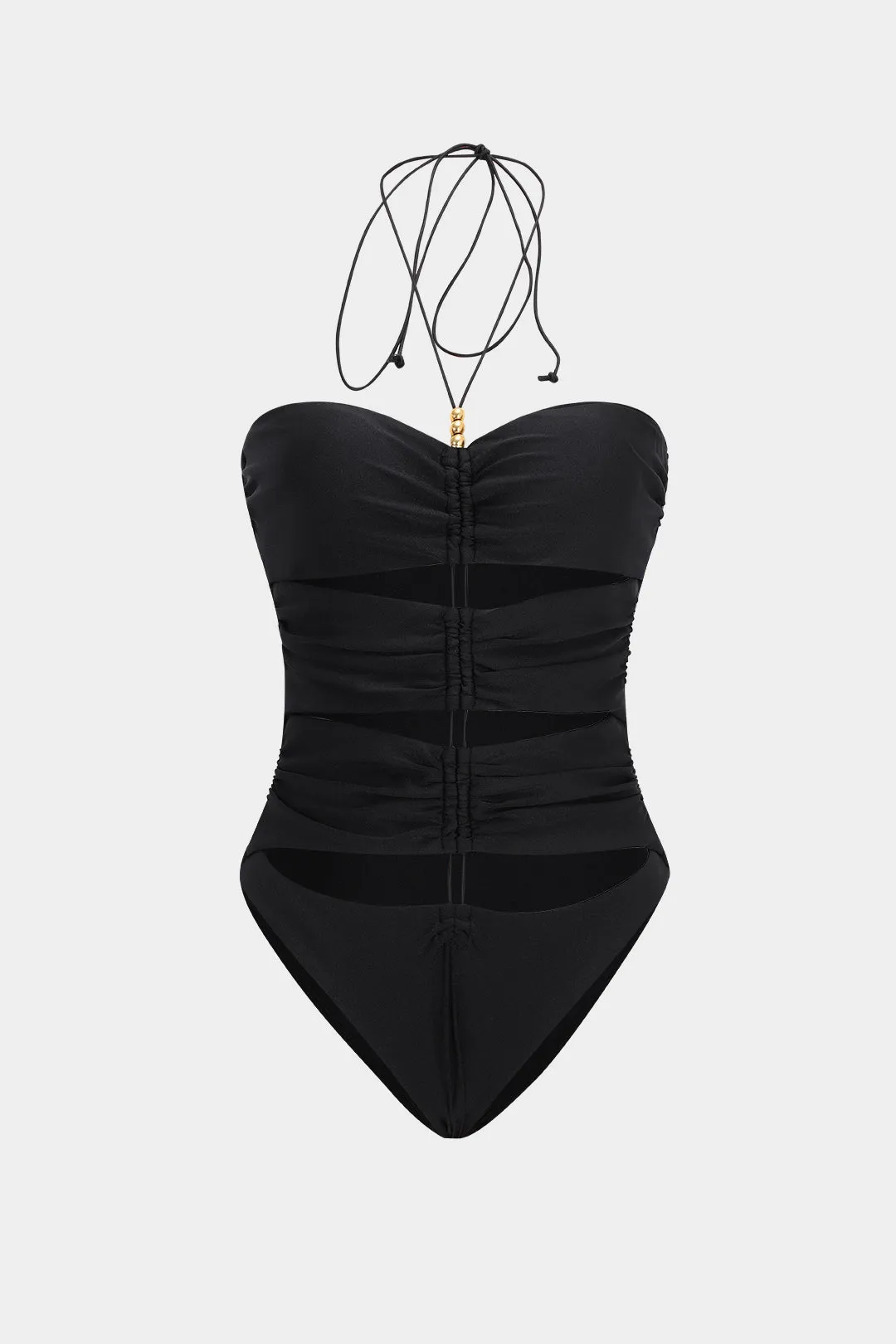Ruched Cut Out Tie Up Tummy Control Swimwear sold by Micas product image thumbnail 2