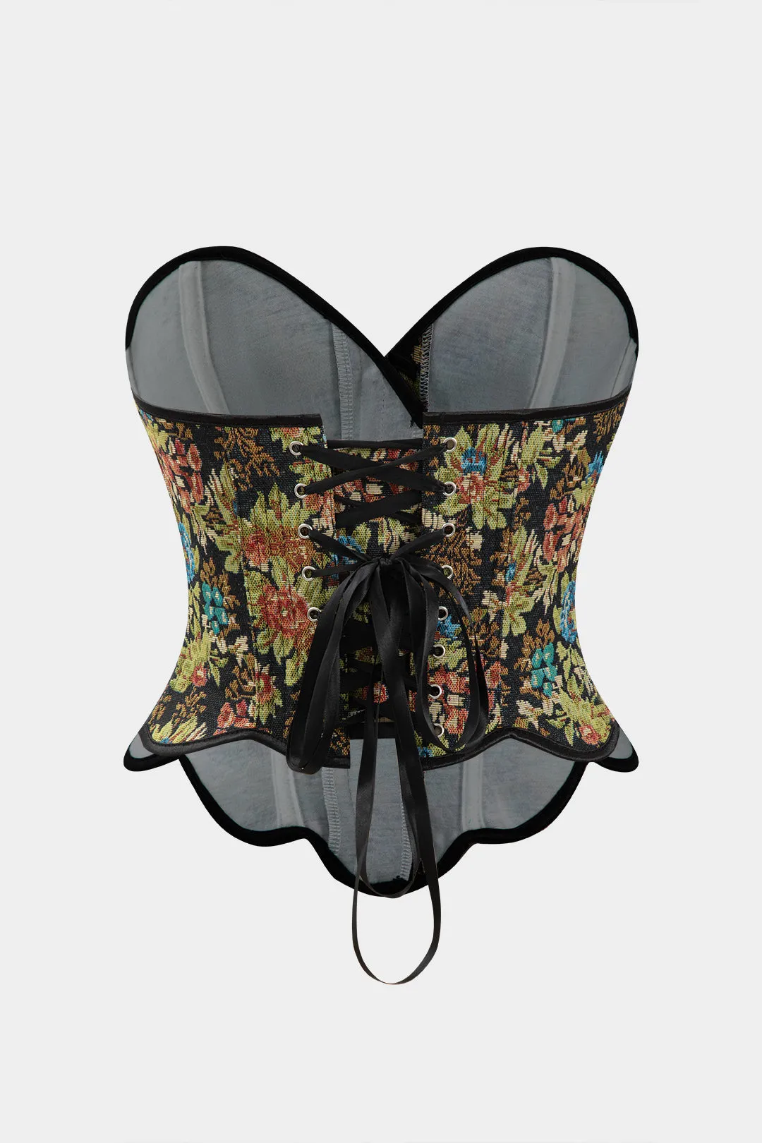Jacquard Tie Back Corset Tube Top sold by Micas product image thumbnail 2