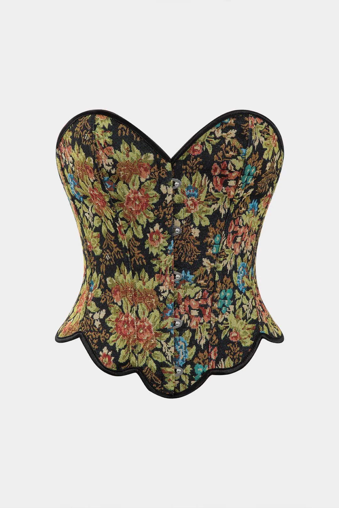 Jacquard Tie Back Corset Tube Top sold by Micas