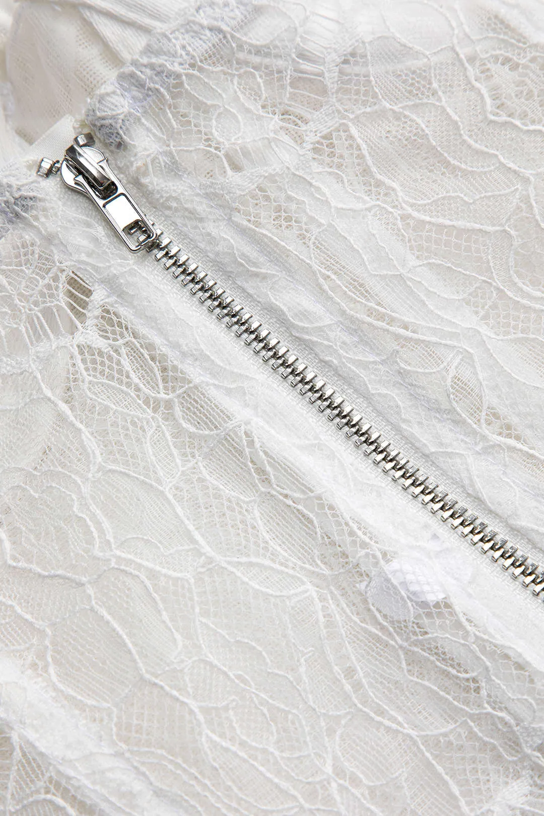 Lace Cut Out Patchwork Backless Zipper Slip Cami Top sold by Micas product image thumbnail 5