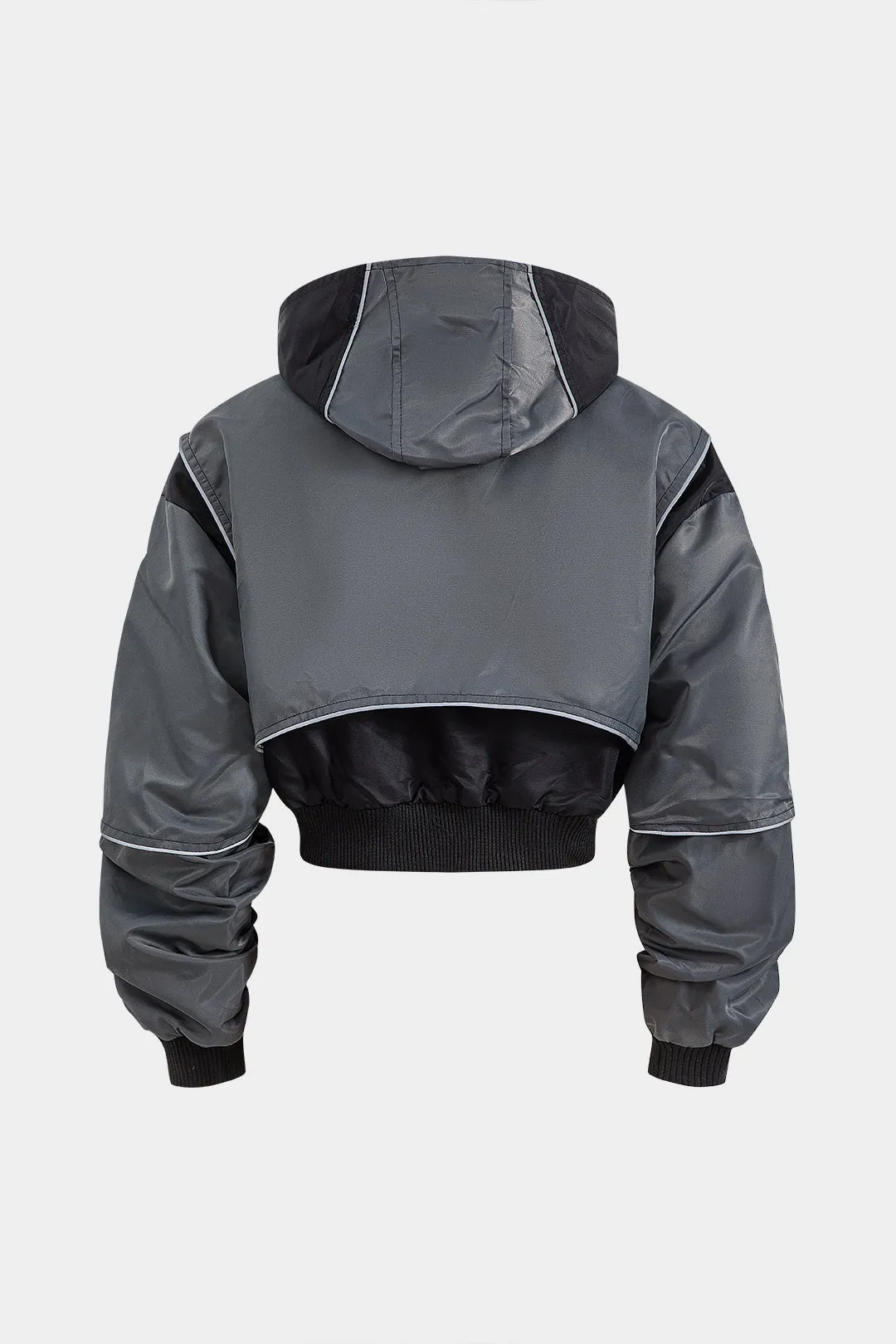 Ruched Zipper Hoodie Jacket sold by Micas product image thumbnail 2