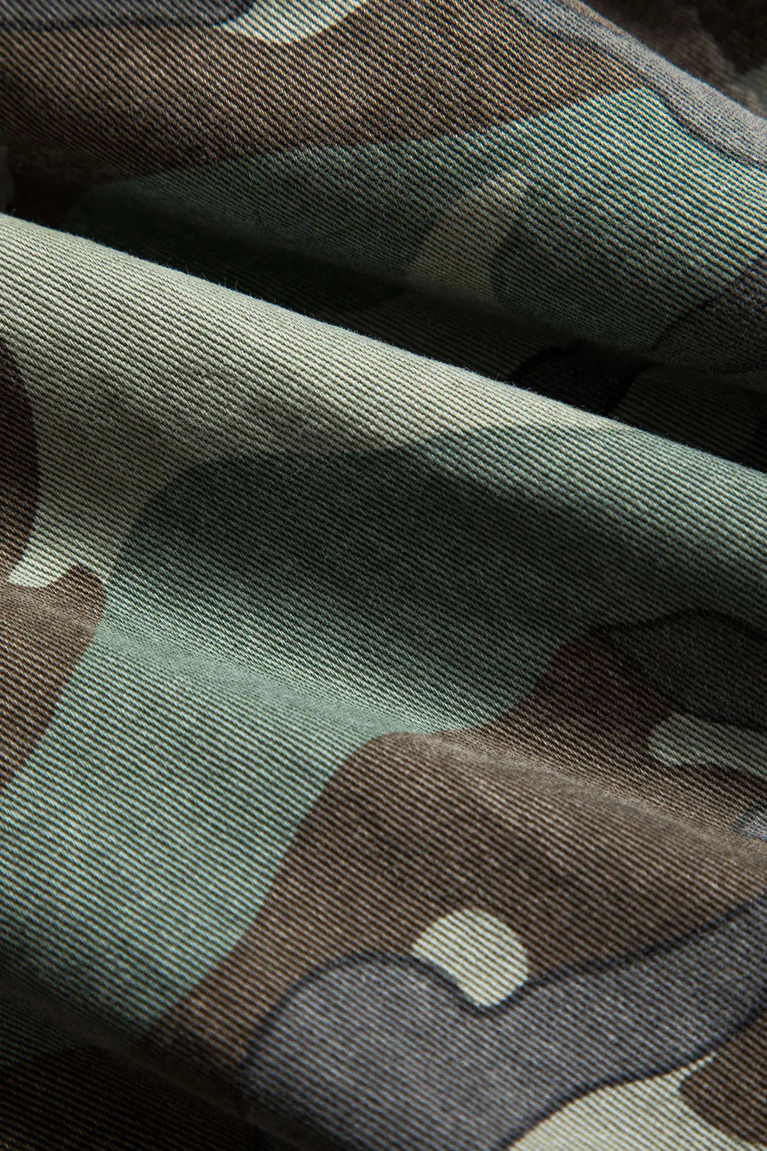 Camo print denim patchwork knap lomme jeans sold by Micas product image thumbnail 5