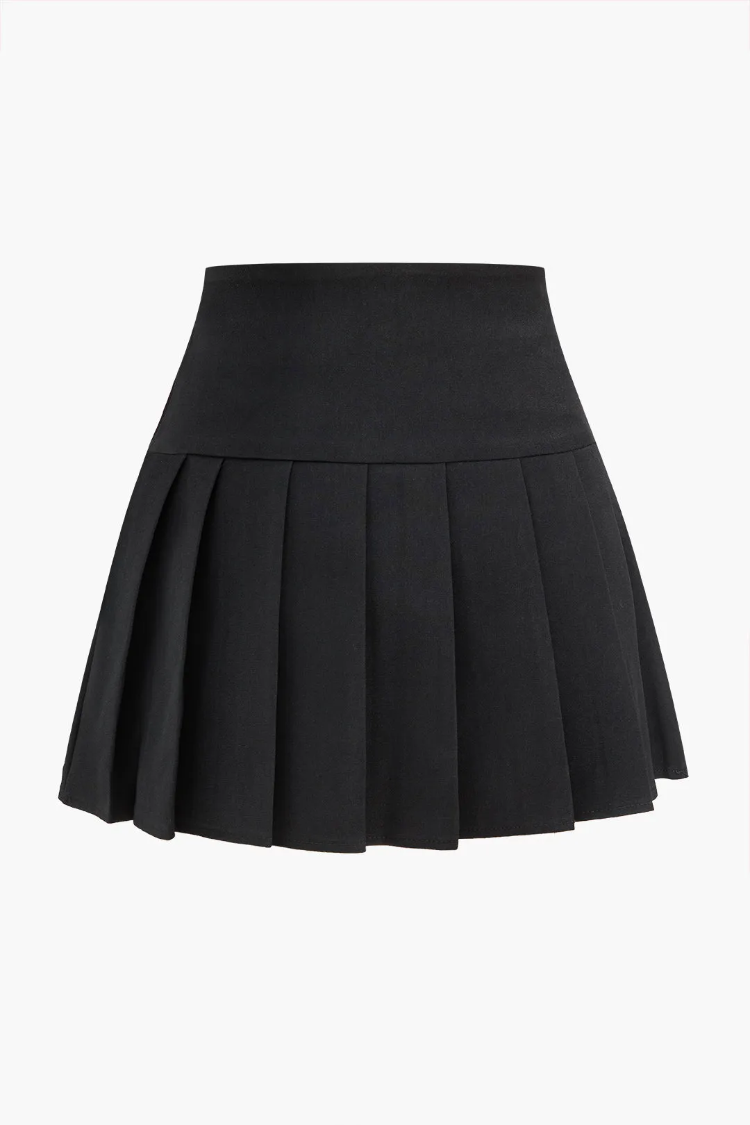 Plisseret asymmetrisk knaplomme med høj talje nederdel sold by Micas product image thumbnail 2