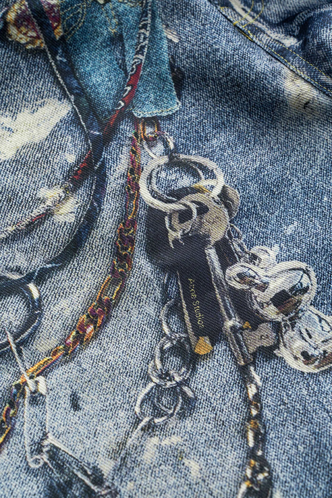 Plus størrelse abstrakt akvarelprint knap lomme bukser sold by Micas product image thumbnail 5