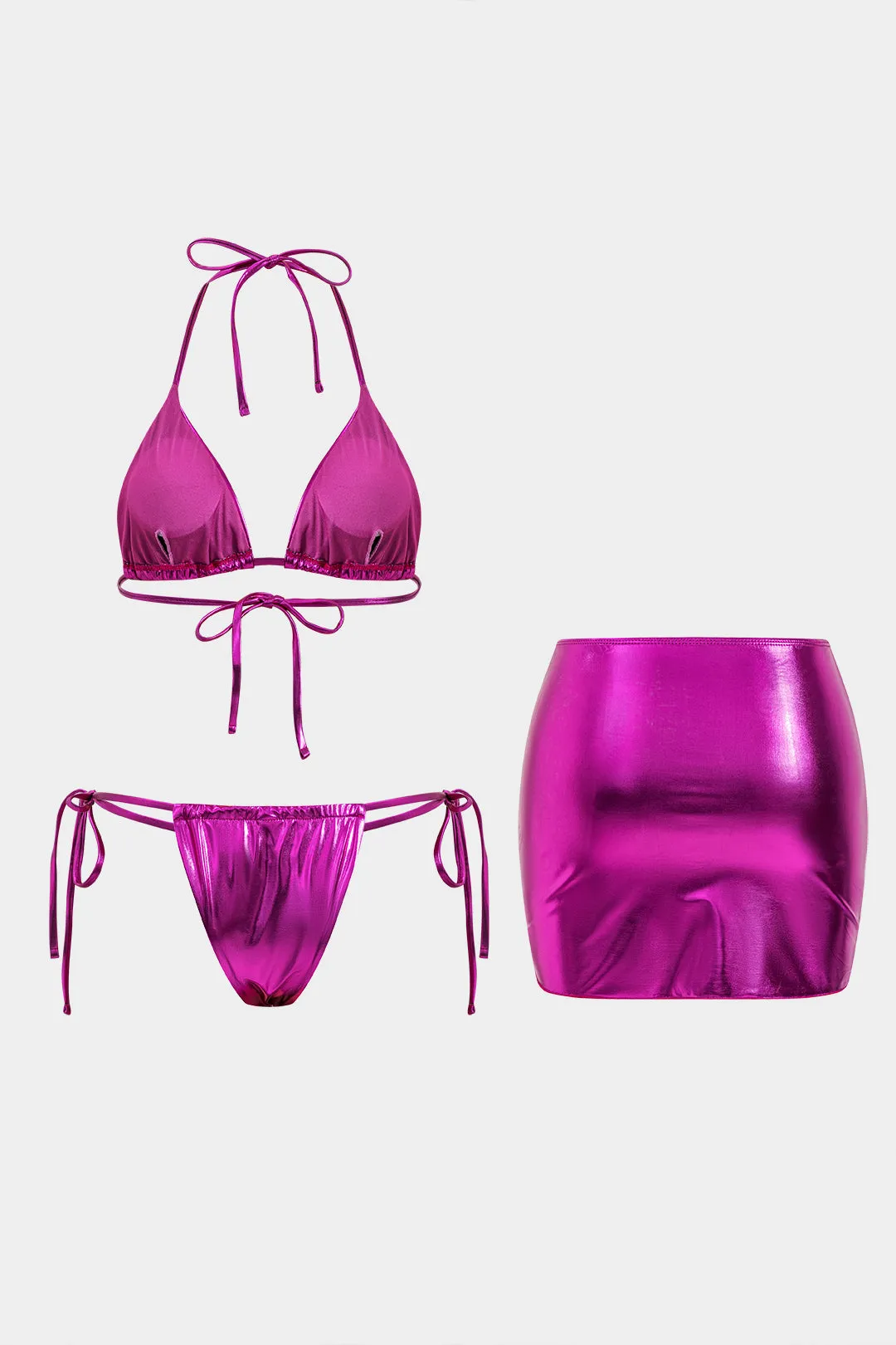 RUCHED BACKLESS TOE-UP BIKINI OG TIE FRONT COWS UP SET sold by Micas product image thumbnail 2