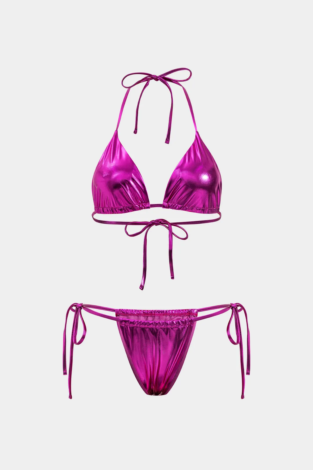 RUCHED BACKLESS TOE-UP BIKINI OG TIE FRONT COWS UP SET sold by Micas product image thumbnail 3