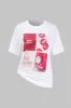 Brevprint rund hals kortærmet t-shirt sold by Micas