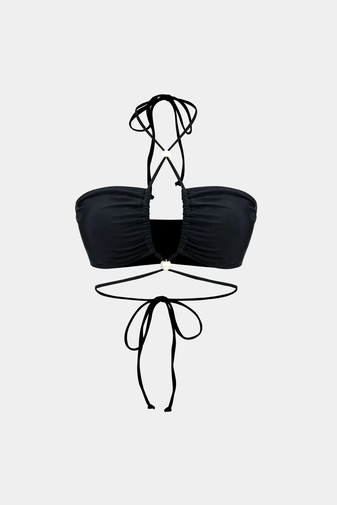 Bead Ruched Cut Out Tie-Up Bikini og Slit Cover Up Set sold by Micas product image thumbnail 2