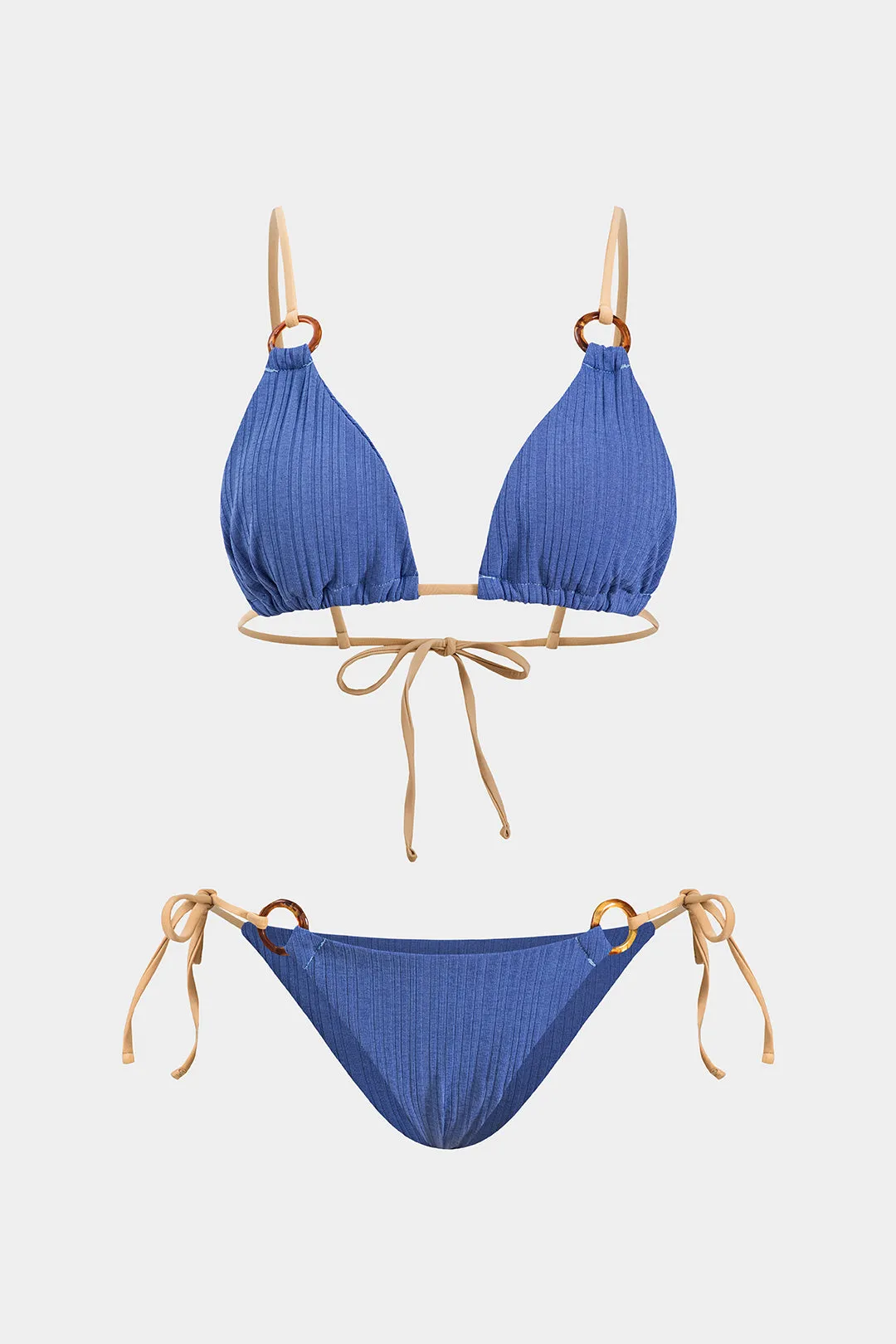 Ruched Tie-Up Bikini Set sold by Micas