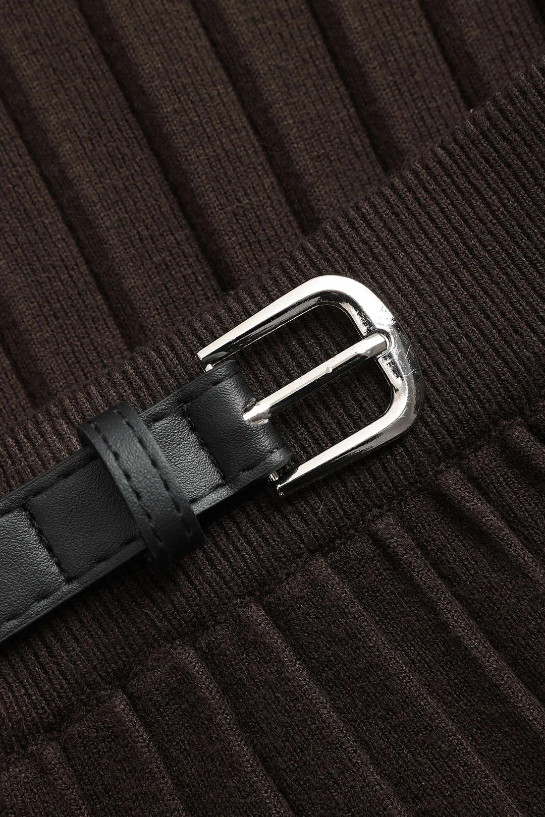 Pleated Belted High Waist Skirt sold by Micas product image thumbnail 3